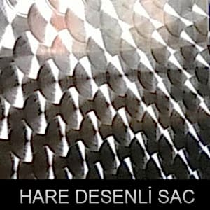 Hare desenli paslanmaz sac yüzey örneği