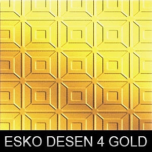 Gold desen 4 dekoratif paslanmaz sac