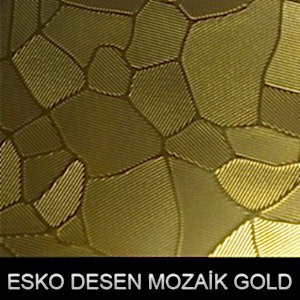 Gold mozaik desenli paslanmaz sac