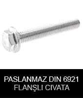 DIN 6921 paslanmaz flanşlı cıvata