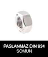 DIN 934 paslanmaz altı köşe somun