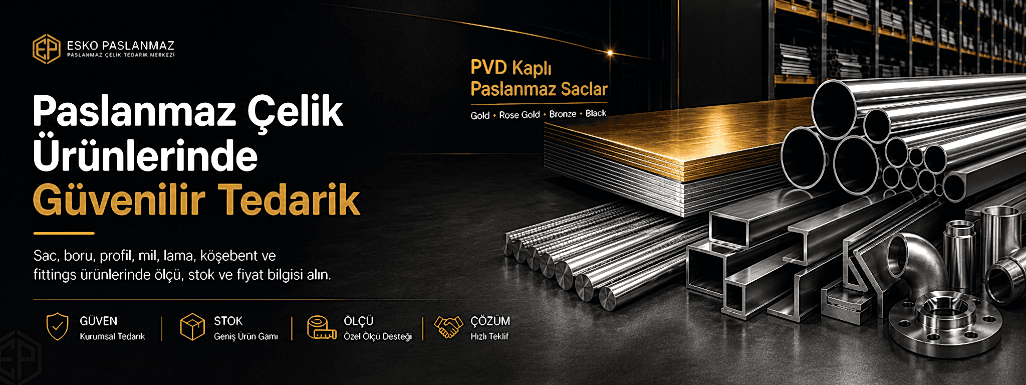 Esko Paslanmaz Çelik Ürünleri Kurumsal Banner